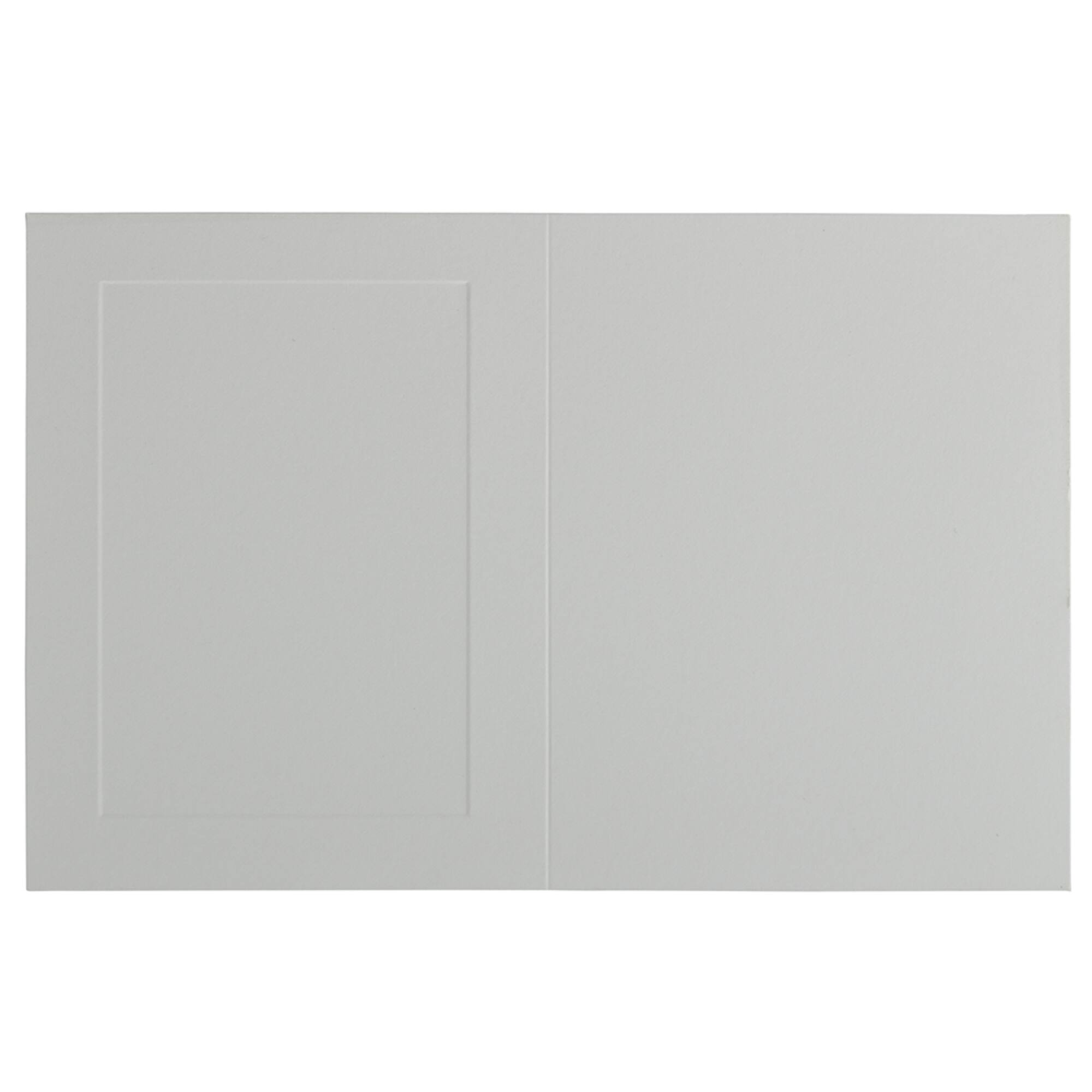 JAM Paper A1 Blank White Foldover Cards with Panel